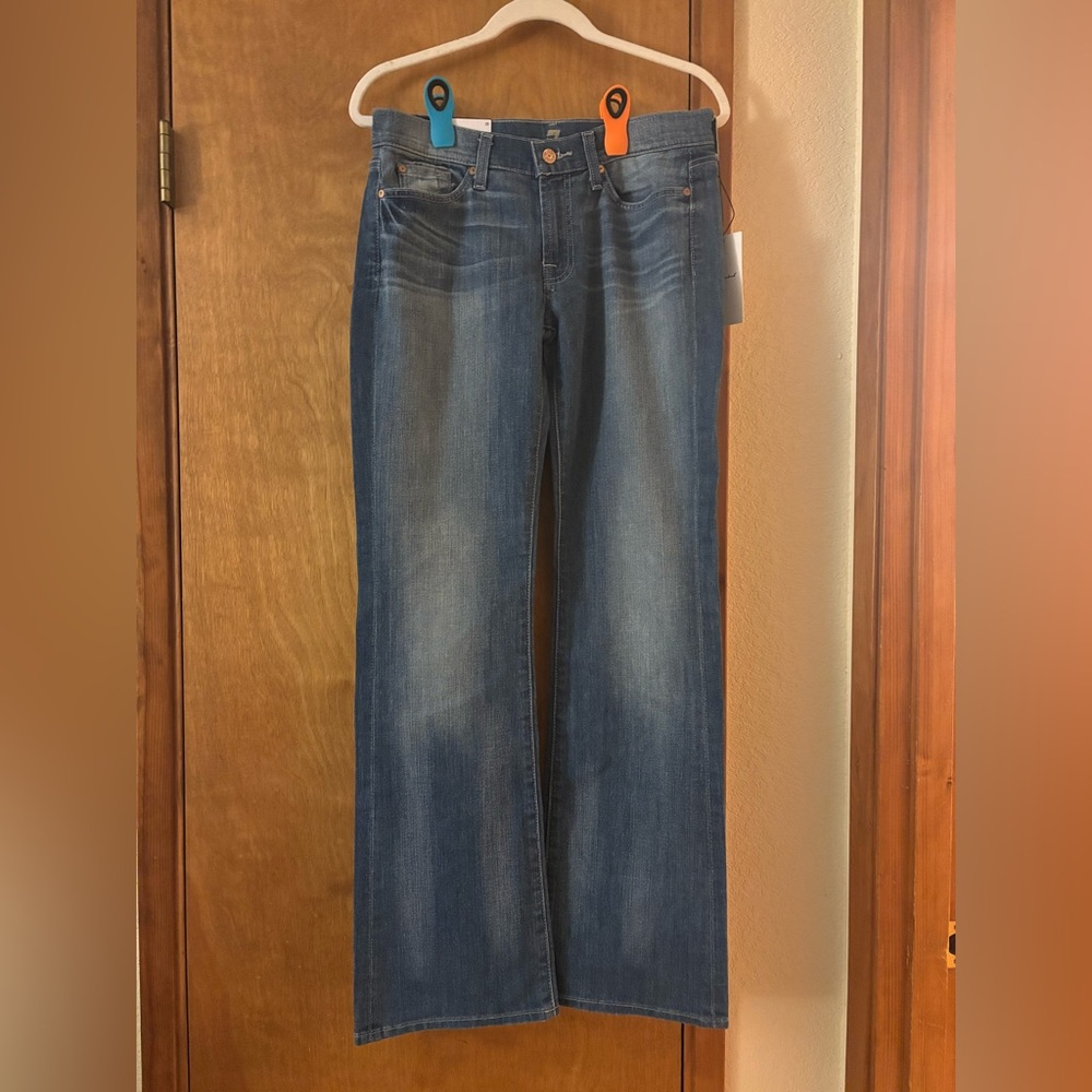 7 For All Mankind NWT Original Bootcut Blue Denim Jeans